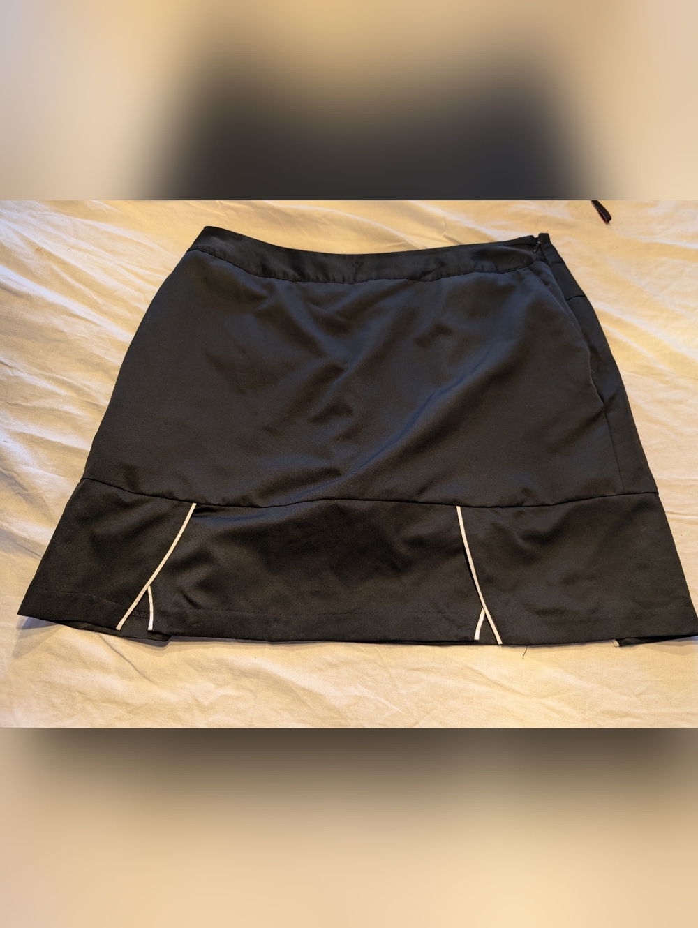 2/30$ adidas Black Pencil Skirt with White Piping